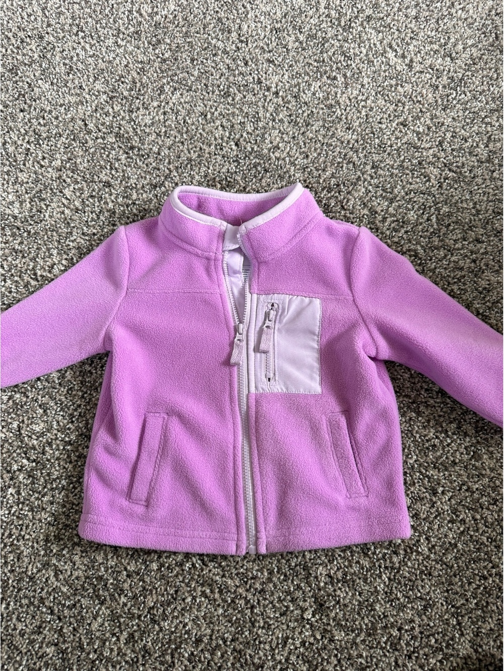 Jumping Beans purple fleece baby jacket Size 12 Months